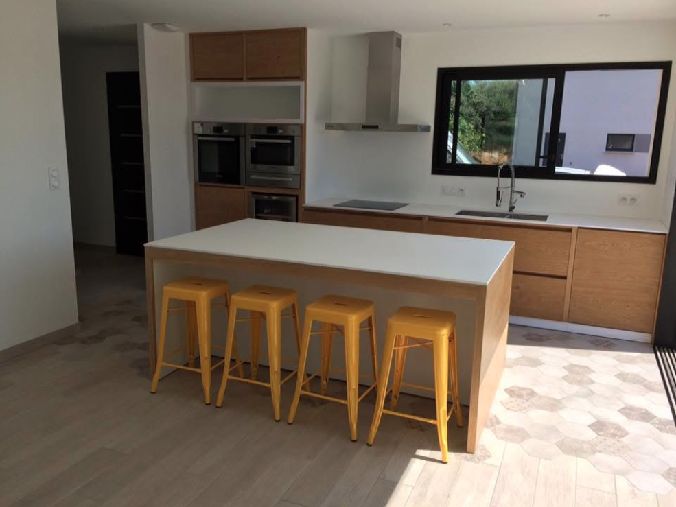 Cuisine avec îlot central