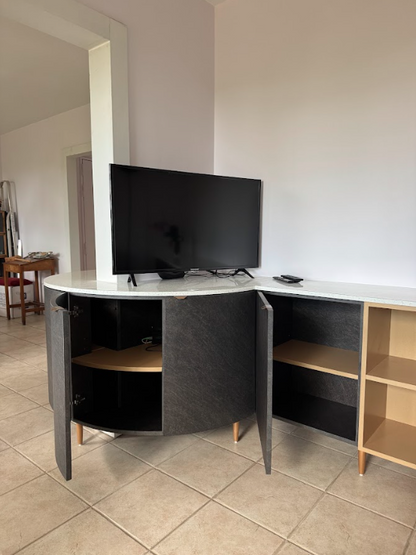 Buffet contemporain arrondi