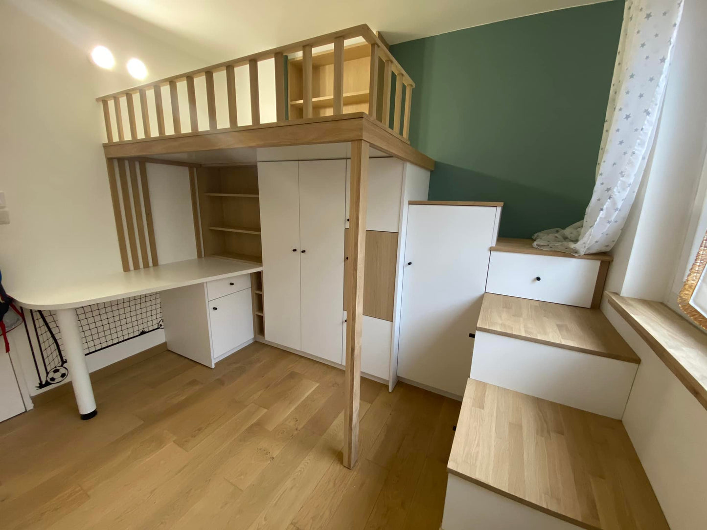 Chambre mezzanine en bois