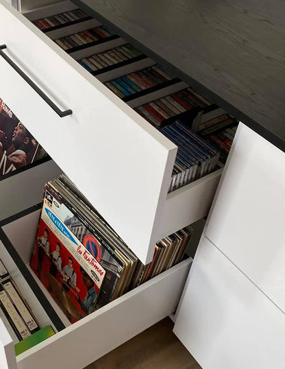 Meuble de bureau moderne noir et blanc