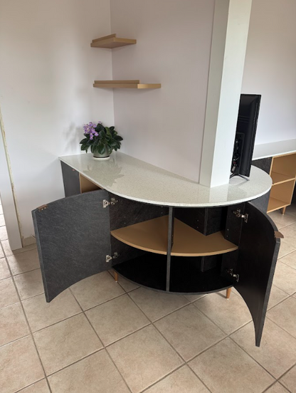 Buffet contemporain arrondi