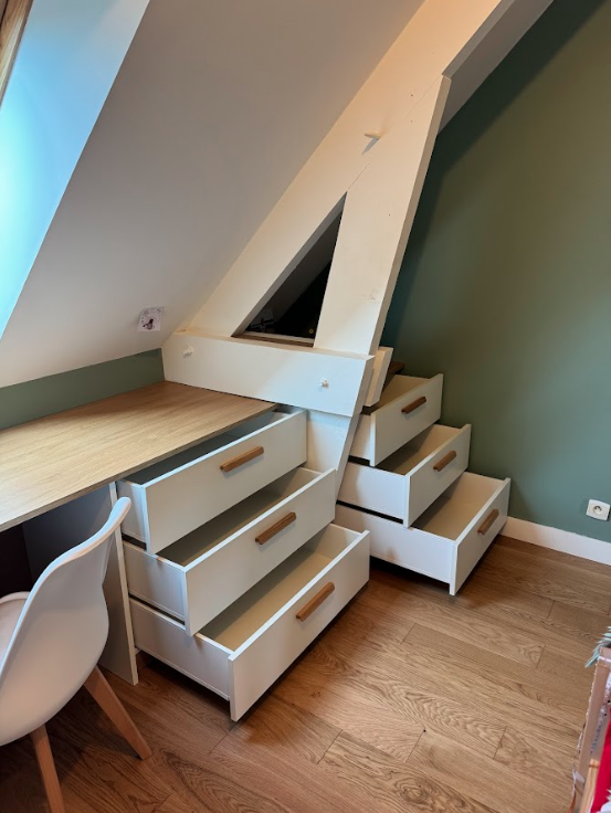 Bureau enfant sous combles