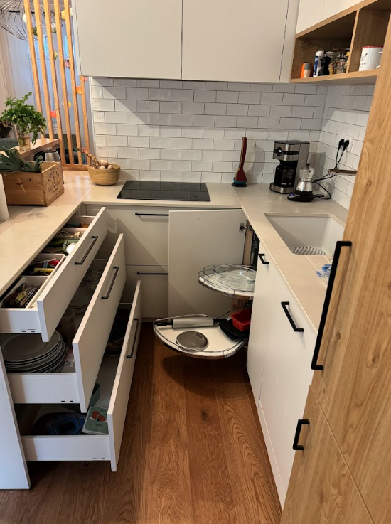 Cuisine contemporaine bois & blanc