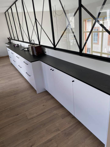 Meuble de bureau moderne noir et blanc