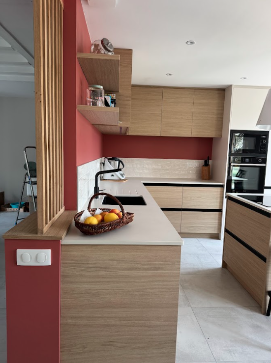 Cuisine moderne bois & terracotta