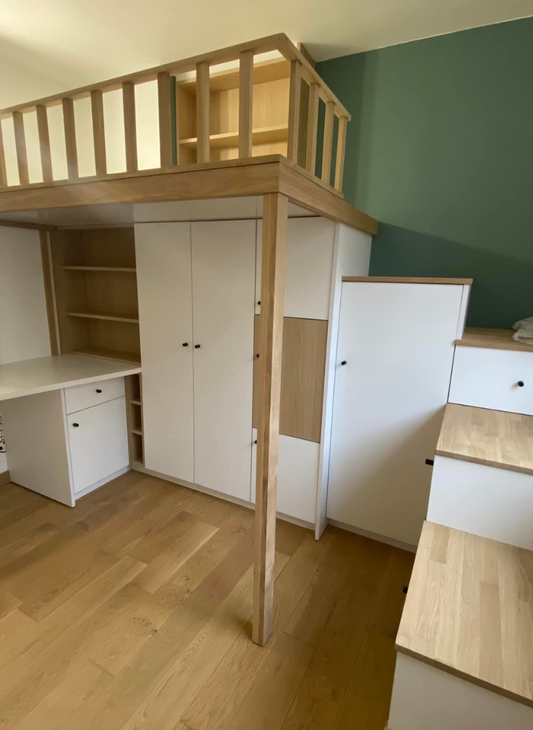 Chambre mezzanine en bois