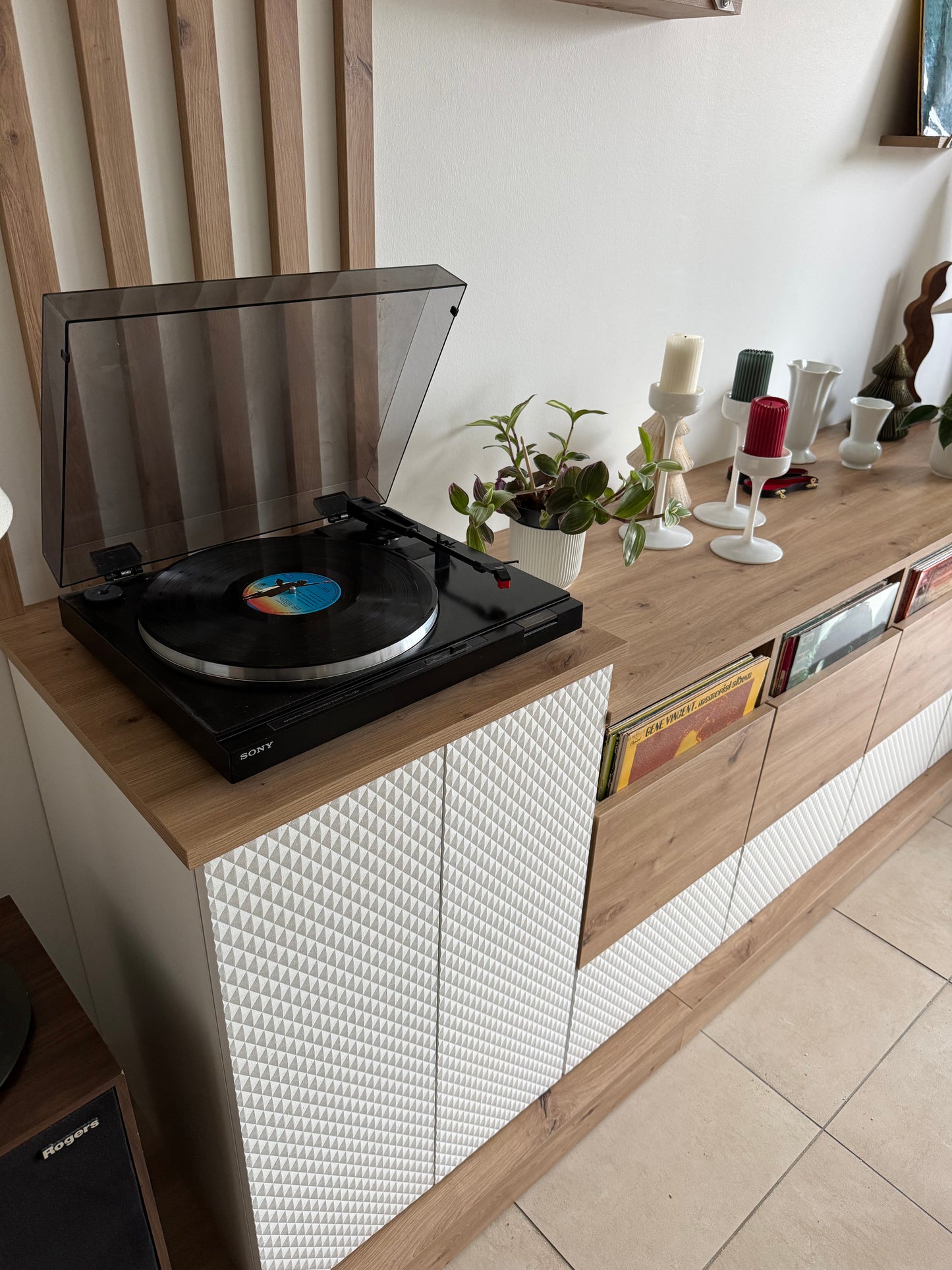 Meuble vinyle sur mesure